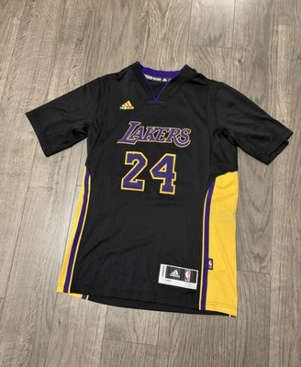 Adidas Kobe Bryant Los Angeles Lakers Jersey Black Yellow 24 NBA Vintage